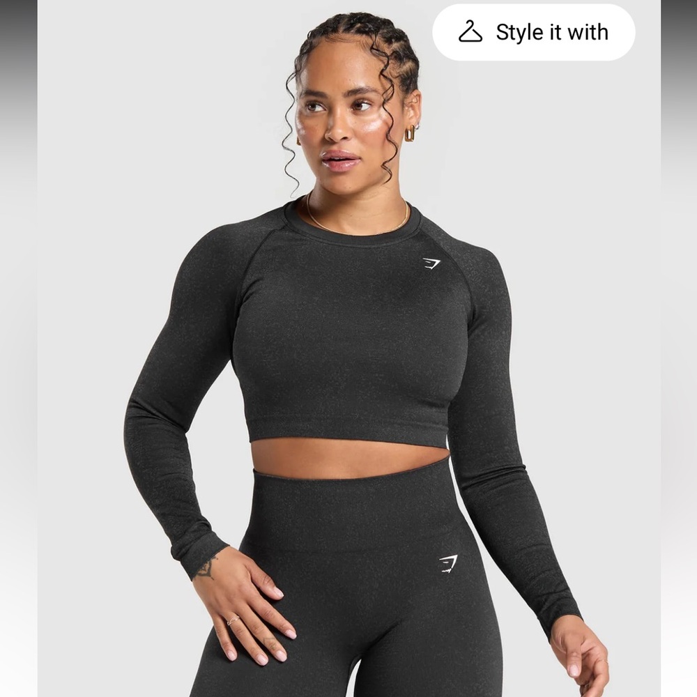 BRAND NEW (no tag) - Gymshark Adapt Fleck Seamless Crop Top - Compression Fit